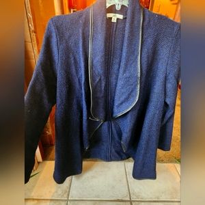YA Los Angeles Navy blue wrap jacket